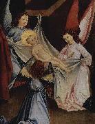 Friedrich Herlin Geburt Christi, Anbetung des Christuskindes oil painting